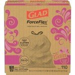 Glad ForceFlex 13 Gallon Kitchen Trash Bags - 110 Count
