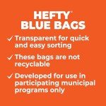 Hefty Blue 13-Gallon Trash Bags, 60 Count