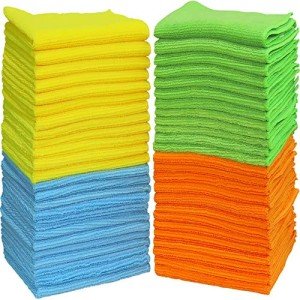 50 Pack Microfiber Cleaning Cloths – 12" x 16