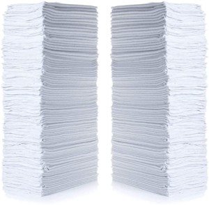 Simpli-Magic White Cotton Shop Towels, 150 Count