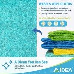 AIDEA 8-Pack Microfiber Cleaning Cloths - All-Purpose
