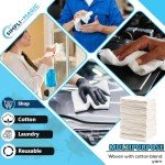 Simpli-Magic White Cotton Shop Towels, 150 Count