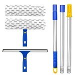 ITTAHO 12" Window Cleaning Squeegee & Scrubber