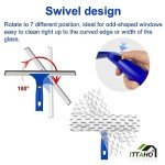 ITTAHO 12" Window Cleaning Squeegee & Scrubber
