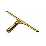 Ettore 18-Inch Brass Window Squeegee - Yellow
