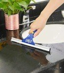 ITTAHO 12" Window Cleaning Squeegee & Scrubber