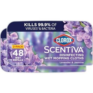Clorox Scentiva Lavender Disinfecting Mop Pads, 48 Count