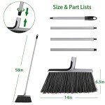 Heavy-Duty Indoor/Outdoor Angle Broom with 58" Handle