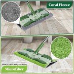 MASTERTOP Microfiber Flat Mop with 4 Washable Pads