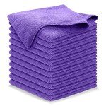 USANOOKS 12-Pack Microfiber Cleaning Cloths - Purple