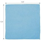 50 Pack Reusable Microfiber Cleaning Cloths - Light Blue
