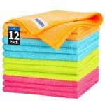 Microfiber Cleaning Cloths – 12 Pack, Lint Free