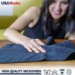 USANOOKS 12-Pack Microfiber Cleaning Cloths - Purple