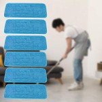 6-Pack Microfiber Mop Replacement Heads for Cleaning