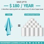 Microfiber Cleaning Cloths – 12 Pack, Lint Free
