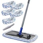 Extra Large Microfiber Mop with 5 Reusable Refills