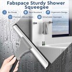 Fabspace Versatile Silicone Shower Squeegee with Hook