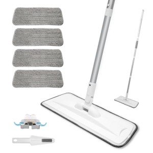 Extendable Microfiber Mop with 4 Reusable Pads