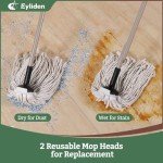 Eyliden Adjustable String Mop with 2 Reusable Heads
