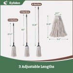 Eyliden Adjustable String Mop with 2 Reusable Heads