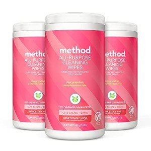 Method Compostable Pink Grapefruit Cleaning Wipes, 70 Count