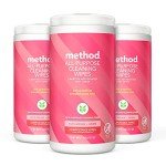 Method Compostable Pink Grapefruit Cleaning Wipes, 70 Count
