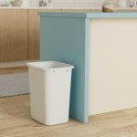 Rubbermaid 36 Quart White Open Wastebasket