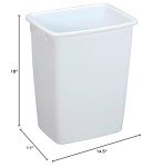 Rubbermaid 36 Quart White Open Wastebasket