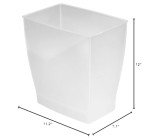 iDesign Rectangular 2.5 Gallon Trash Can
