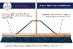 Heavy Duty 36" Push Broom for Asphalt/Concrete