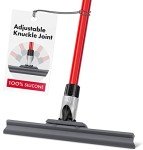 Silicone Floor Squeegee with 55-Inch Handle