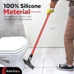 Silicone Floor Squeegee with 55-Inch Handle