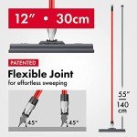 Silicone Floor Squeegee with 55-Inch Handle