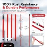 Silicone Floor Squeegee with 55-Inch Handle