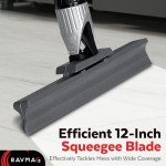 Silicone Floor Squeegee with 55-Inch Handle