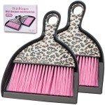 Pink Leopard Mini Dustpan and Brush Set - 2PCS