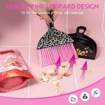 Pink Leopard Mini Dustpan and Brush Set - 2PCS