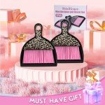 Pink Leopard Mini Dustpan and Brush Set - 2PCS
