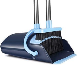 OLLSDIRE Broom and Dustpan Set for Indoor Use