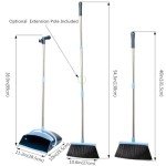 OLLSDIRE Broom and Dustpan Set for Indoor Use