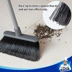 MR.SIGA Adjustable Broom and Dustpan Set - Gray