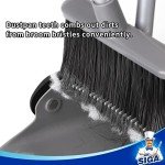 MR.SIGA Adjustable Broom and Dustpan Set - Gray