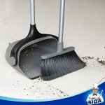 MR.SIGA Adjustable Broom and Dustpan Set - Gray