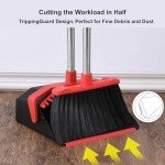 Tiumso 51'' Long Handle Broom and Dustpan Set