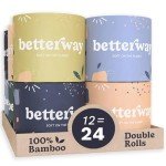 Betterway Bamboo 3-Ply Toilet Paper 12 Rolls