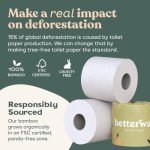 Betterway Bamboo 3-Ply Toilet Paper 12 Rolls