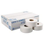 Jumbo Roll Bath Tissue, 2-Ply, White - 12 Pack