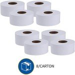 Genuine Joe Jumbo Bath Tissue Dispenser Roll - 8 Pack