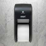 High-Capacity Coreless Toilet Paper Dispenser - Black