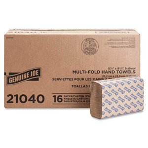 Genuine Joe Multifold Natural Towels, Pack of 4000